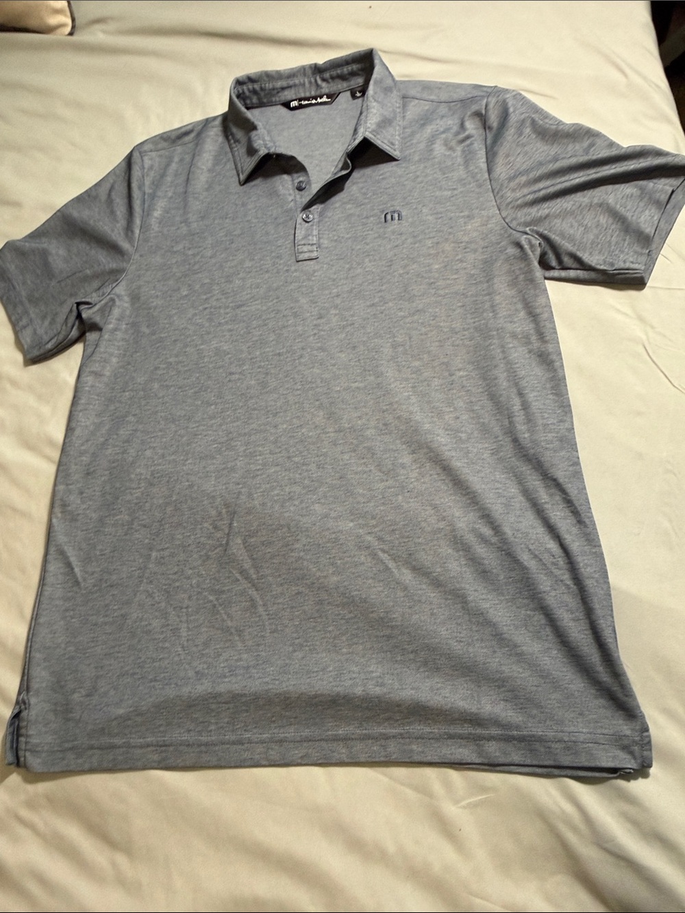 Travis Mathew Men's Heathered Grey Polo